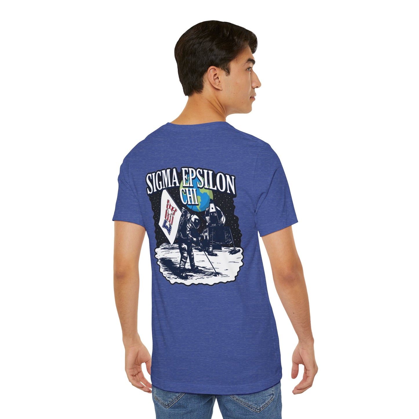 Sigma Epsilon Chi Fraternity Moon Landing T-Shirt — Fall Rush 26 Tee