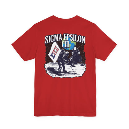 Sigma Epsilon Chi Fraternity Moon Landing T-Shirt — Fall Rush 26 Tee