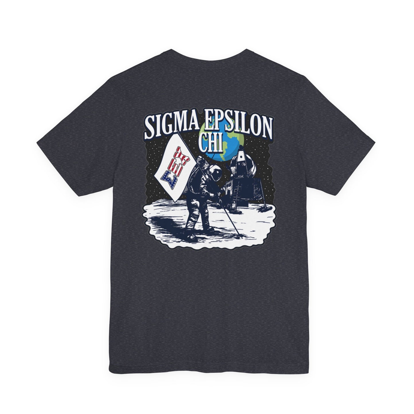Sigma Epsilon Chi Fraternity Moon Landing T-Shirt — Fall Rush 26 Tee
