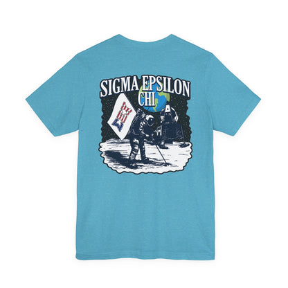 Sigma Epsilon Chi Fraternity Moon Landing T-Shirt — Fall Rush 26 Tee