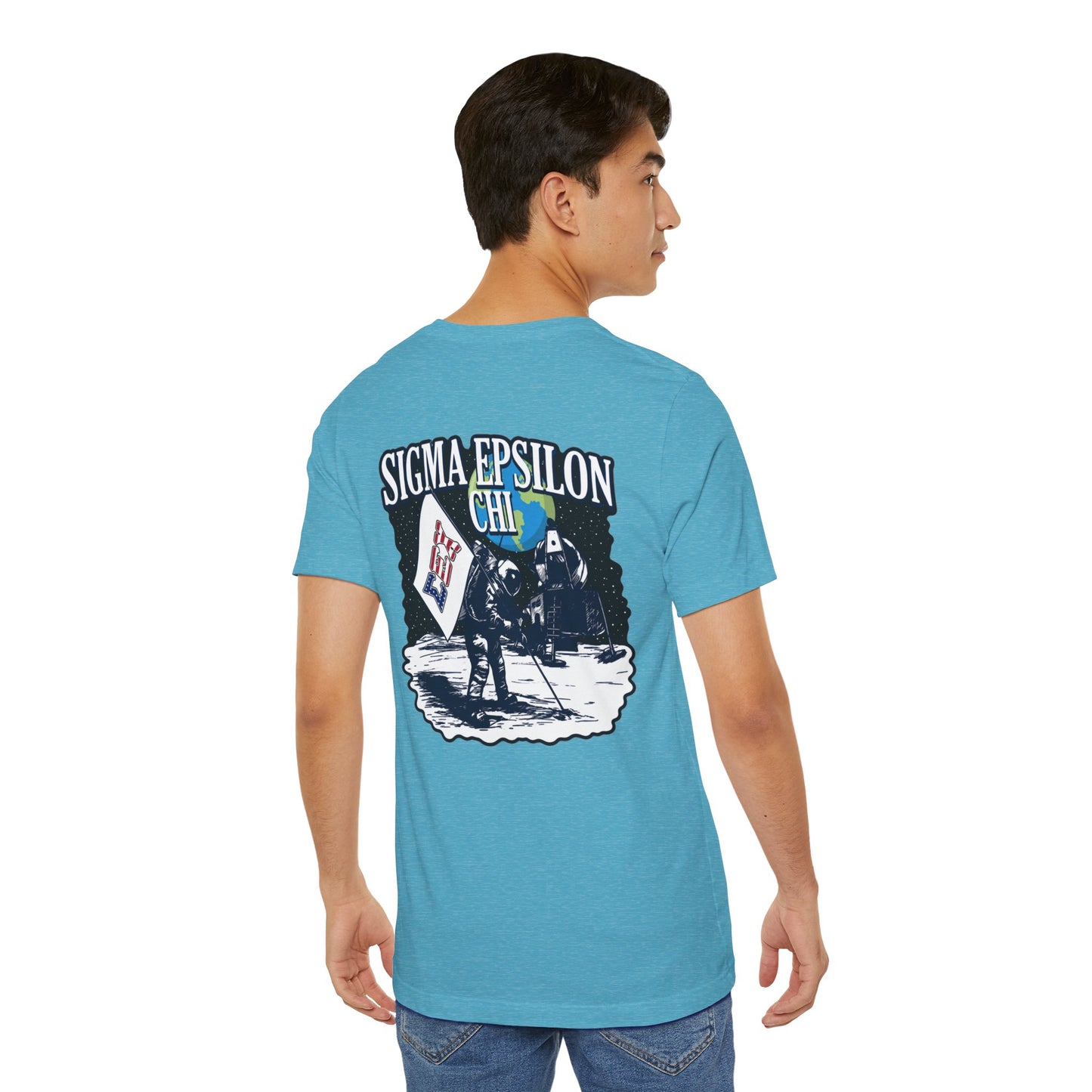 Sigma Epsilon Chi Fraternity Moon Landing T-Shirt — Fall Rush 26 Tee