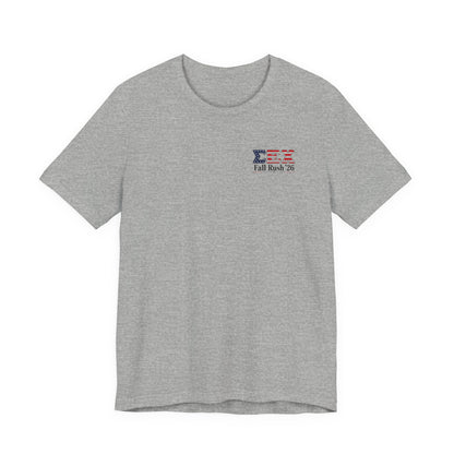 Sigma Epsilon Chi Fraternity Moon Landing T-Shirt — Fall Rush 26 Tee