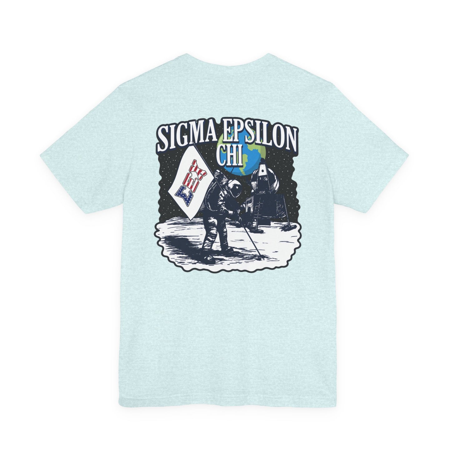 Sigma Epsilon Chi Fraternity Moon Landing T-Shirt — Fall Rush 26 Tee