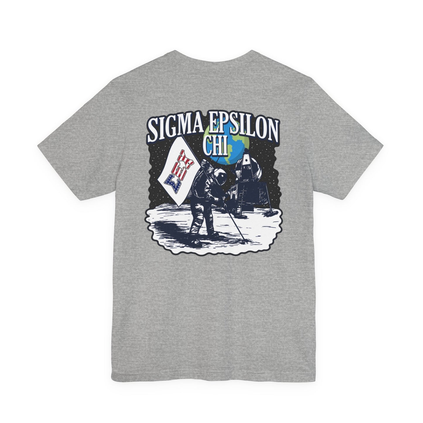 Sigma Epsilon Chi Fraternity Moon Landing T-Shirt — Fall Rush 26 Tee