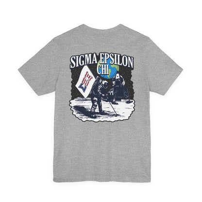Sigma Epsilon Chi Fraternity Moon Landing T-Shirt — Fall Rush 26 Tee