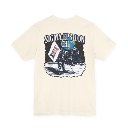 Sigma Epsilon Chi Fraternity Moon Landing T-Shirt — Fall Rush 26 Tee
