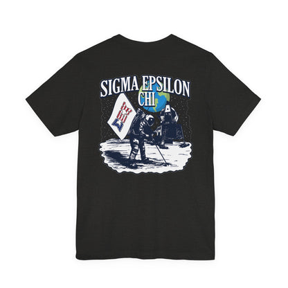 Sigma Epsilon Chi Fraternity Moon Landing T-Shirt — Fall Rush 26 Tee