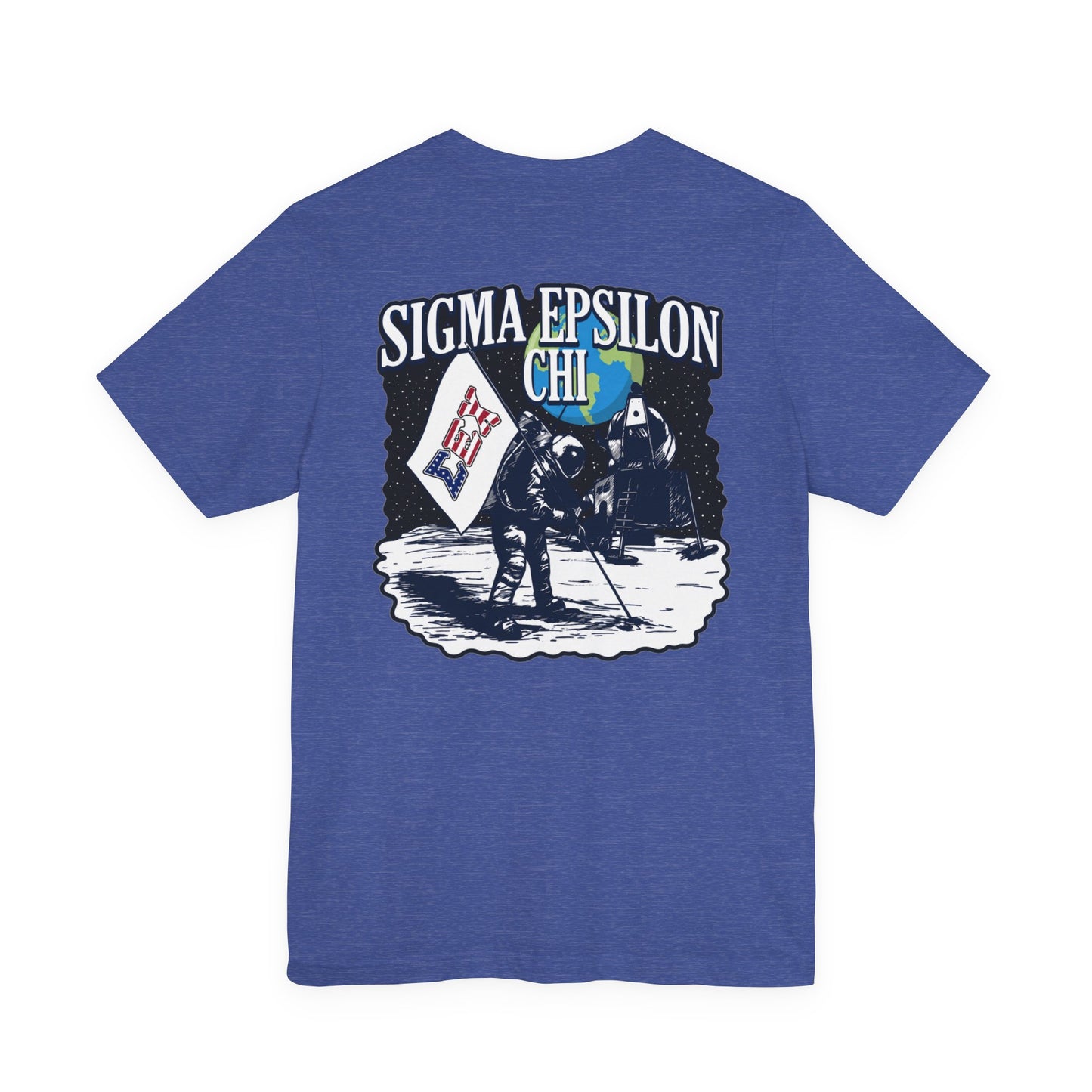 Sigma Epsilon Chi Fraternity Moon Landing T-Shirt — Fall Rush 26 Tee