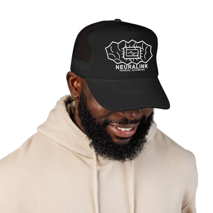 NEURALINK Neurochip Brain — Black Trucker Cap