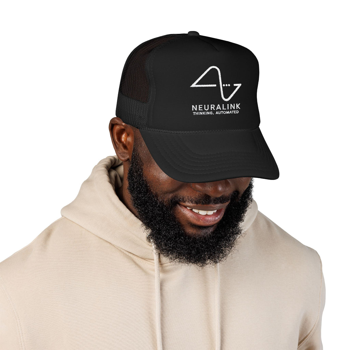 NEURALINK — Thinking, Automated Black Trucker Cap