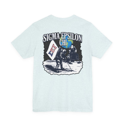 Sigma Epsilon Chi Fraternity Moon Landing T-Shirt — Fall Rush 26 Tee