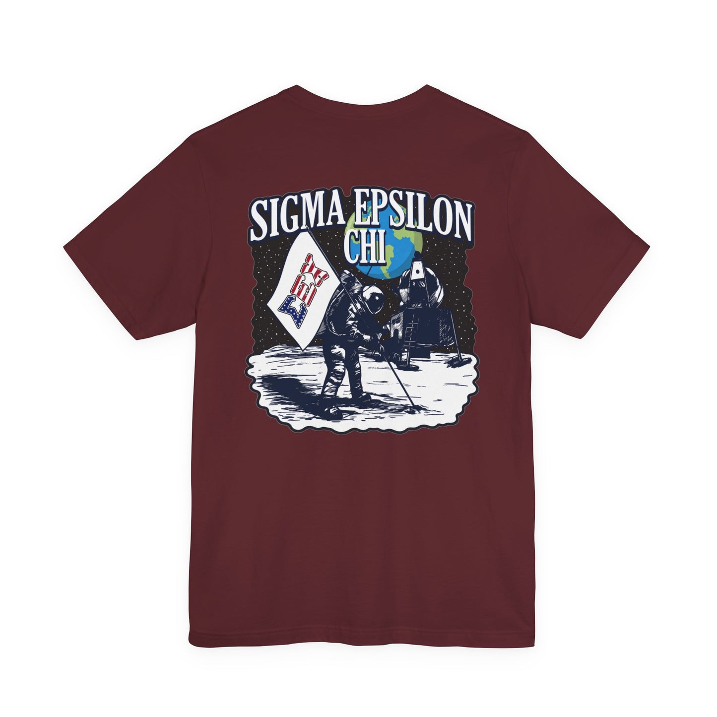Sigma Epsilon Chi Fraternity Moon Landing T-Shirt — Fall Rush 26 Tee