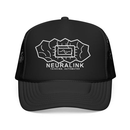NEURALINK Neurochip Brain — Black Trucker Cap