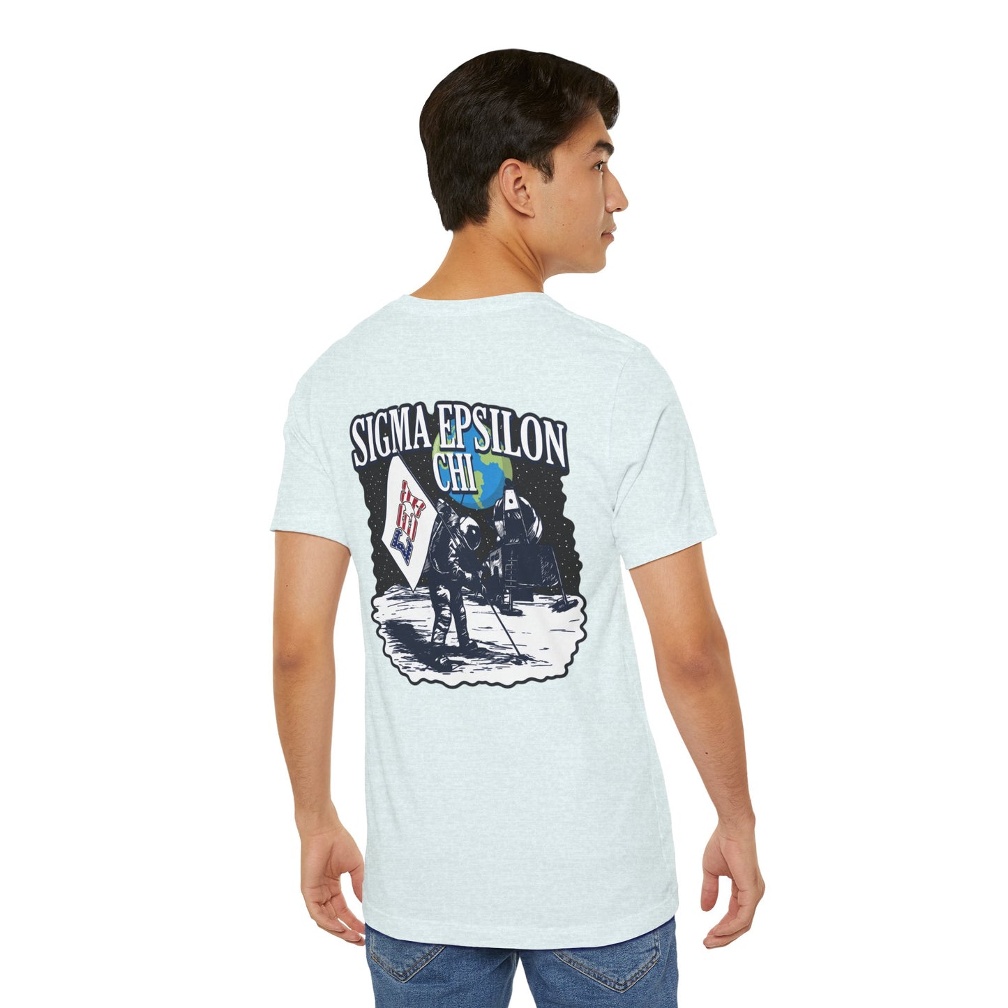 Sigma Epsilon Chi Fraternity Moon Landing T-Shirt — Fall Rush 26 Tee